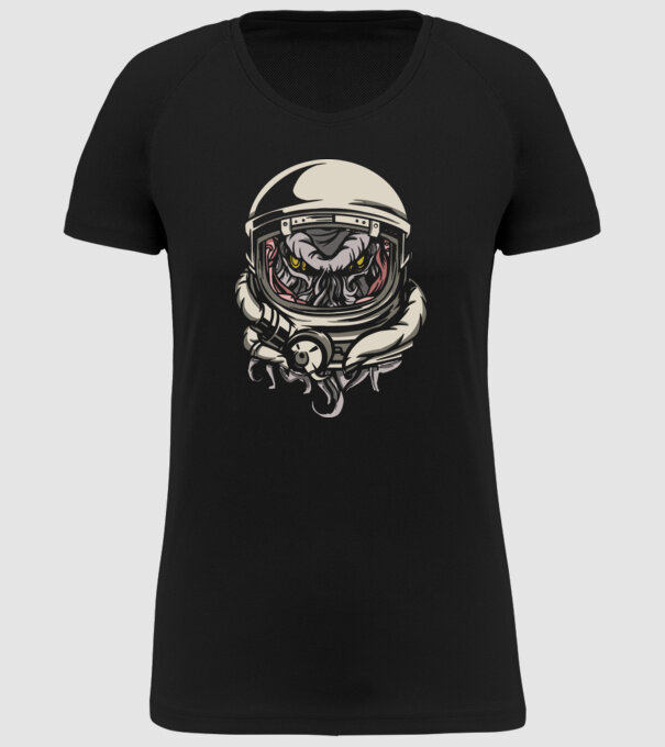 Cthulhu Astronaut model negru pe tricou