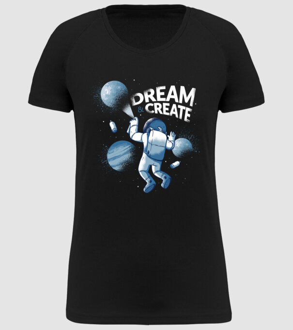 Graffiti Astronaut model negru pe tricou