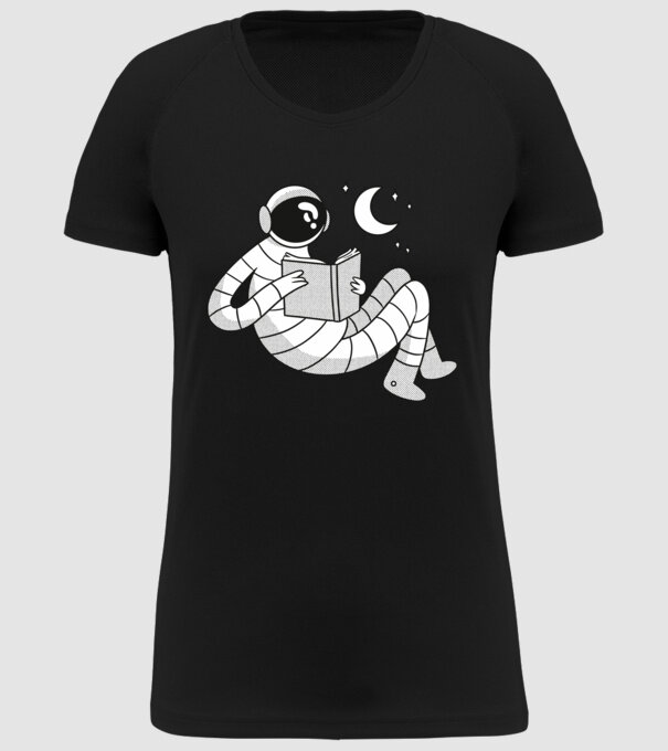 Lectură Astronaut model negru pe tricou