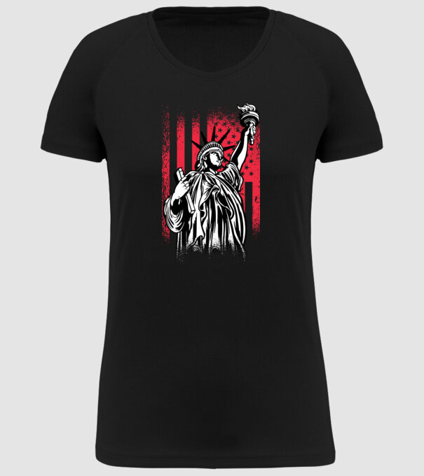 SUA Statuia Libertății model negru pe tricou