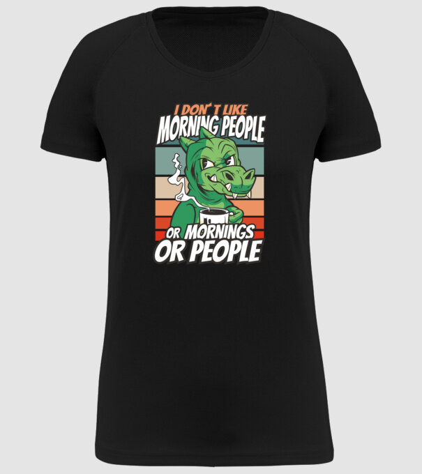 Urăsc diminețile și oamenii antisocial model negru pe tricou