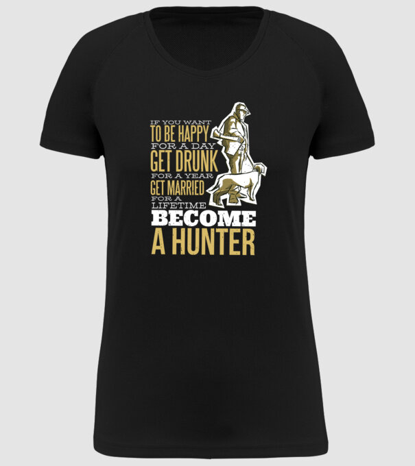 Citat Vânătoare model negru pe tricou