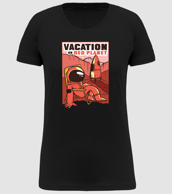 Vacanță pe Marte model negru pe tricou