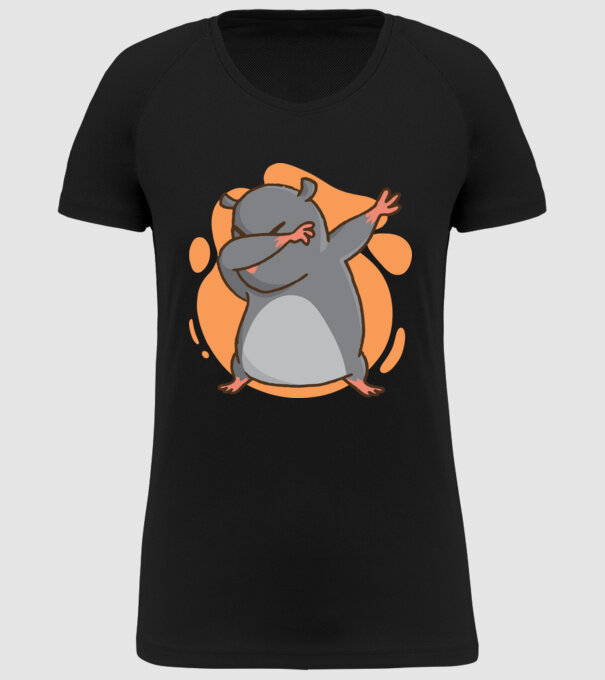 Cârtiță DAB model negru pe tricou