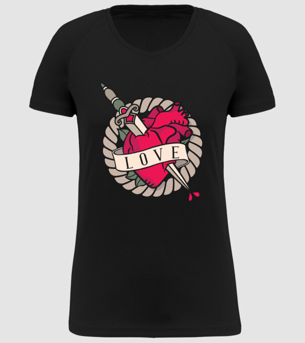 Fire and Ice model negru pe tricou
