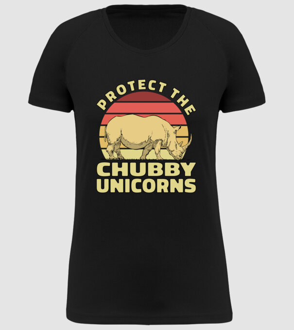 Protejați Unicornii - Rinocerii plinuți model negru pe tricou