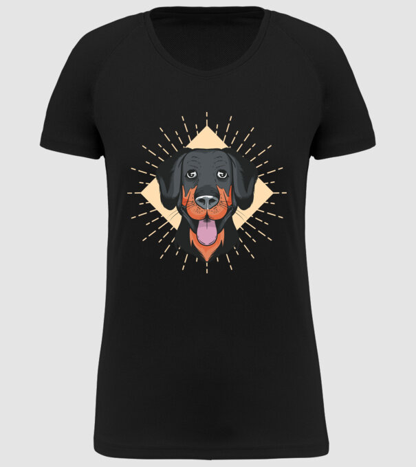Cap Câine amuzant model negru pe tricou