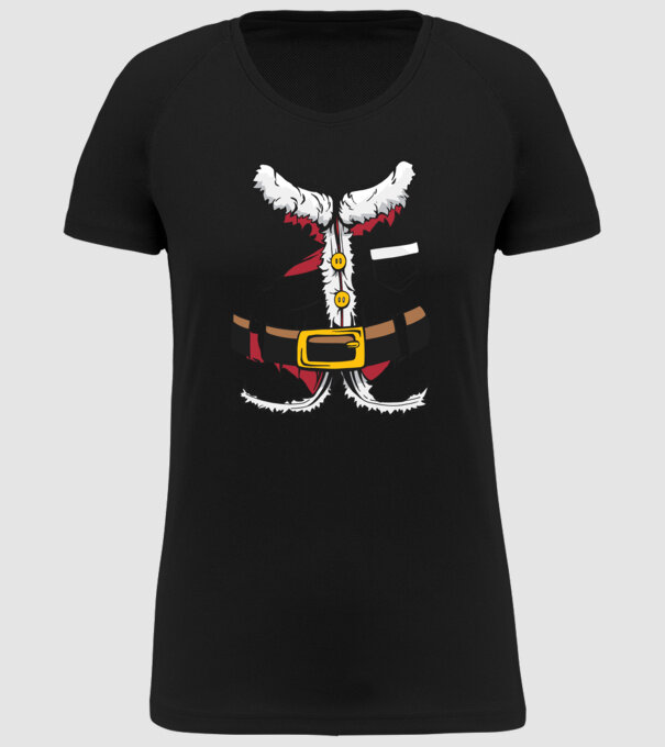 Costum amuzant Moș Crăciun - costum pentru Crăciun model negru pe tricou