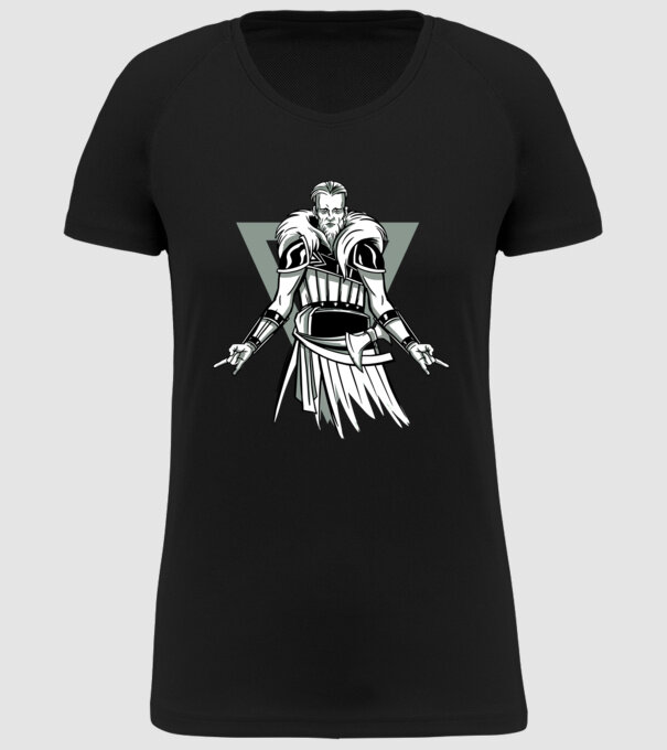 Războinic Viking model negru pe tricou