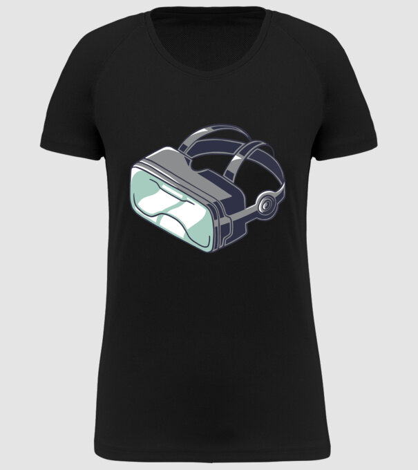 Ochelari VR model negru pe tricou