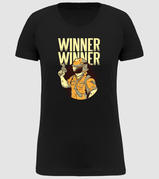 Winner Winner Chicken Dinner PUBG tricou model negru pe tricou