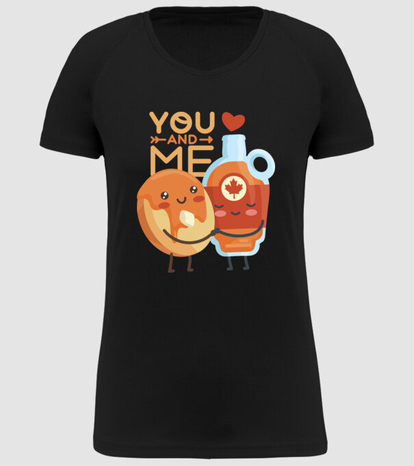'You and Me tricou cuplu pentru Valentine''s Day' model negru pe tricou