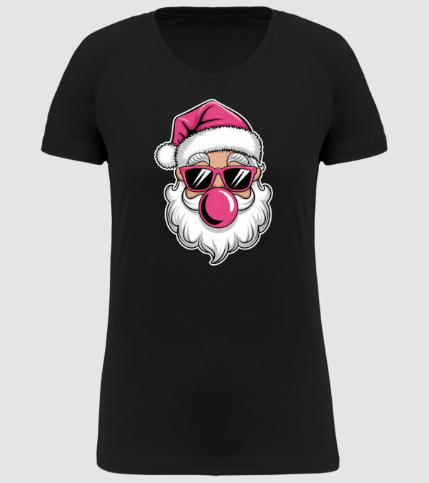 Bubble gum Santa 2 model negru pe tricou