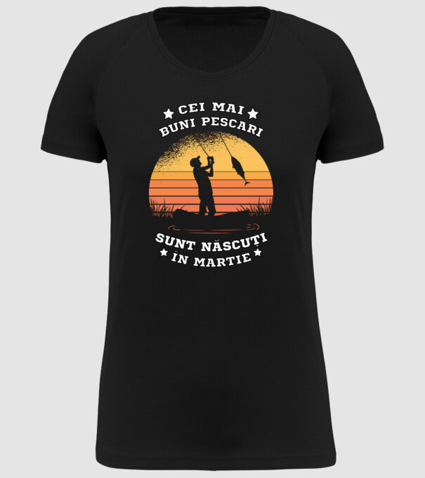 Cei mai buni Pescari sunt născuți în Martie model negru pe tricou