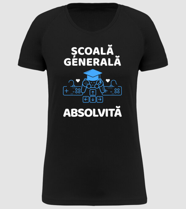 Școală generală absolvită model negru pe tricou