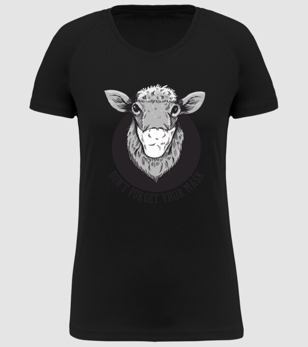 Don't forget your mask model negru pe tricou