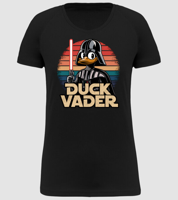 Duck Vader model negru pe tricou