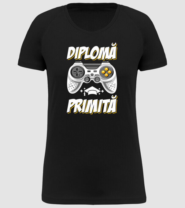 Gameri şcoală Diplomă model negru pe tricou