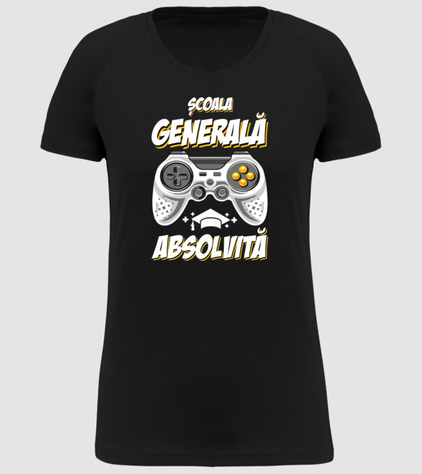 Gameri şcoală școală generală model negru pe tricou