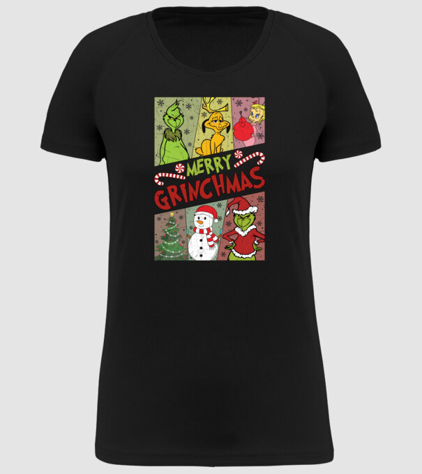 Merry Grinchmas - Grinch model negru pe tricou