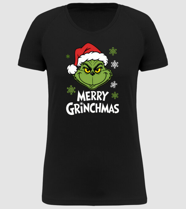 Merry Grinchmas Negru model negru pe tricou