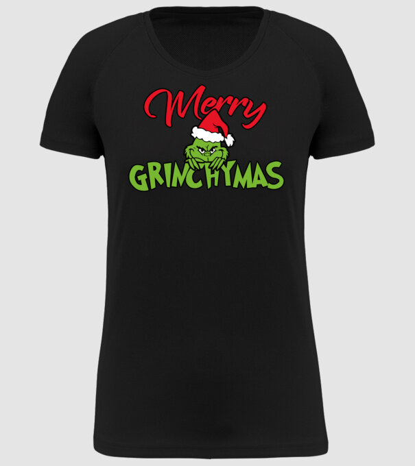 Merry Grinchymas - Grinch model negru pe tricou