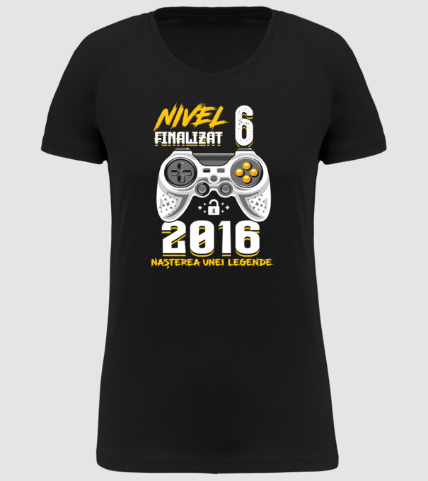 Nivel 6 finalizat. 2016 nașterea unei legende model negru pe tricou