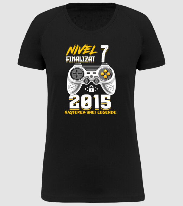 Nivel 7 finalizat. 2015 nașterea unei legende model negru pe tricou