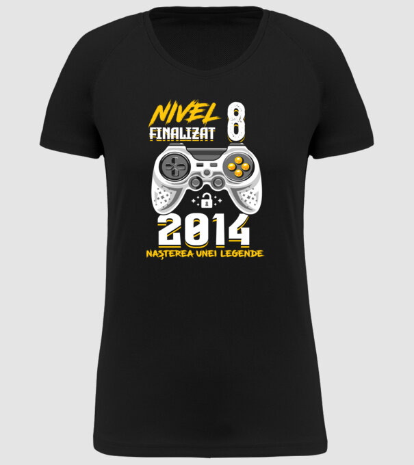 Nivel 8 finalizat. 2014 nașterea unei legende model negru pe tricou