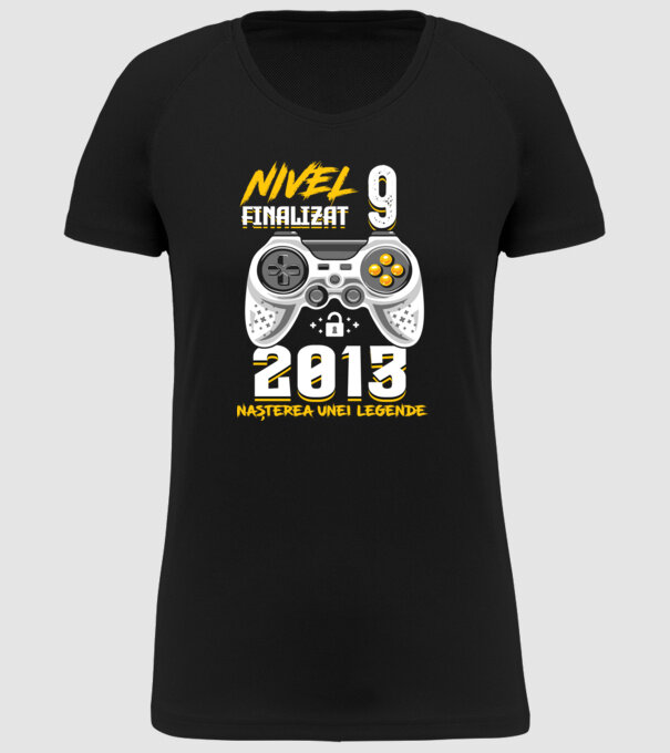 Nivel 9 finalizat. 2013 nașterea unei legende model negru pe tricou