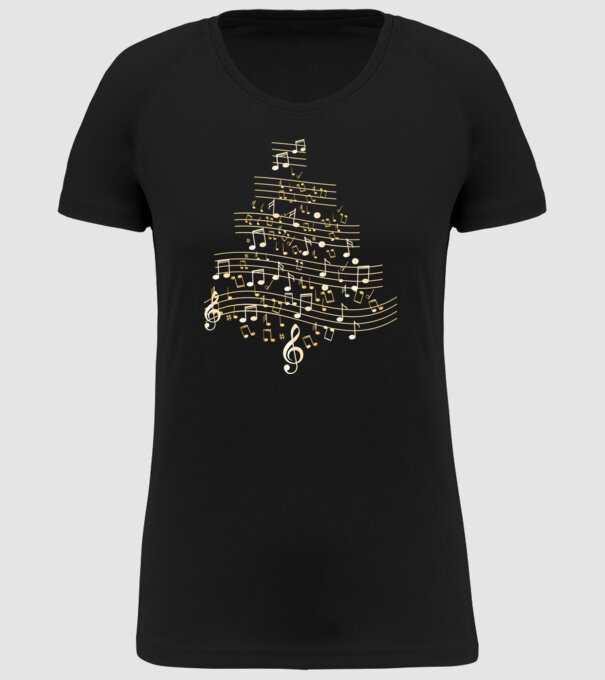 note de Crăciun model negru pe tricou