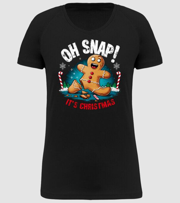 Oh snap! It's christmas Negru model negru pe tricou