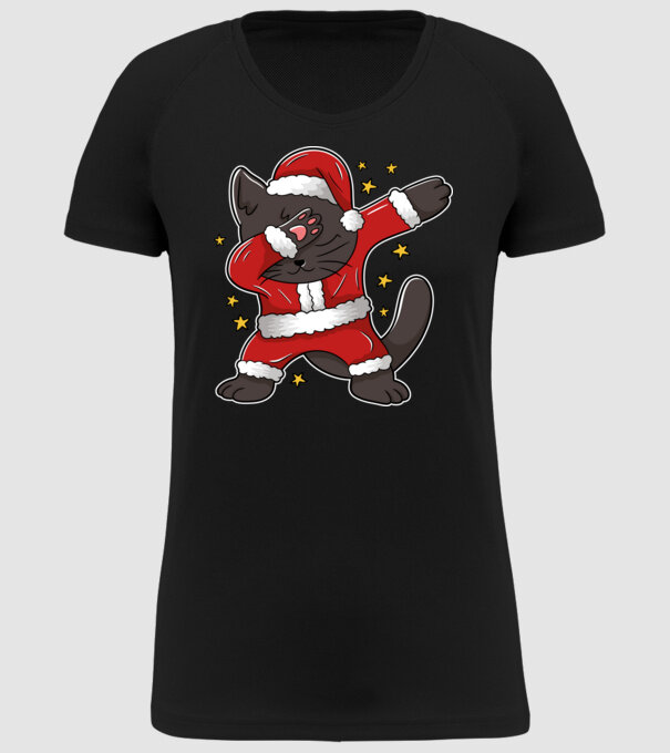 Pisică Dab model negru pe tricou