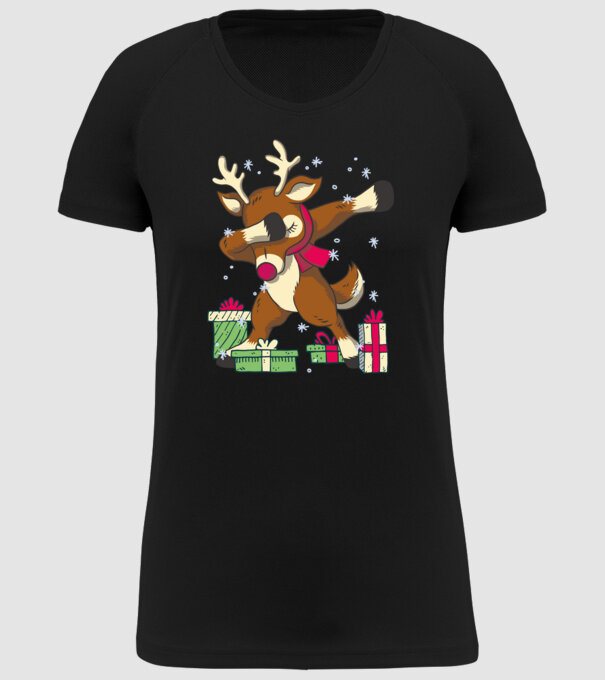 Rudolph DAB model negru pe tricou