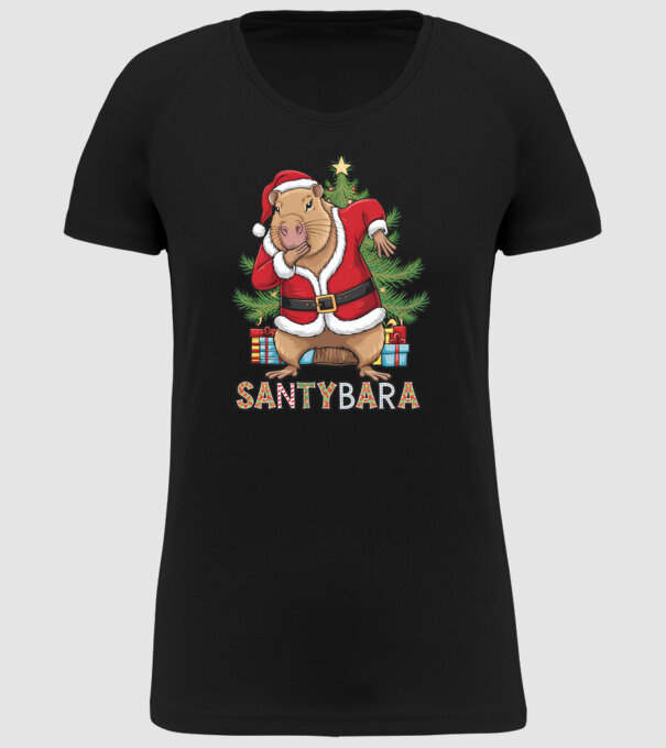 Santybara model negru pe tricou
