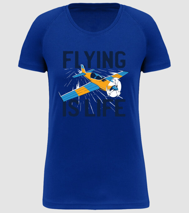 Zborul este viață model albastru regal pe tricou