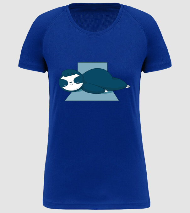 Leneș dormind model albastru regal pe tricou
