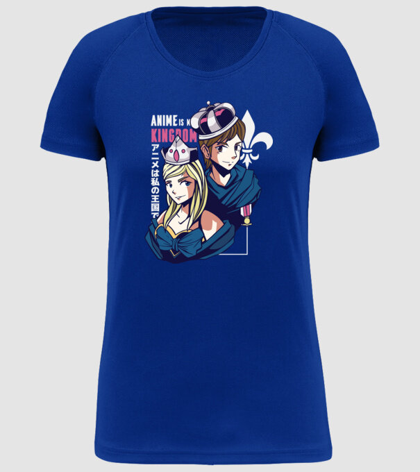 Anime este Regatul meu model albastru regal pe tricou
