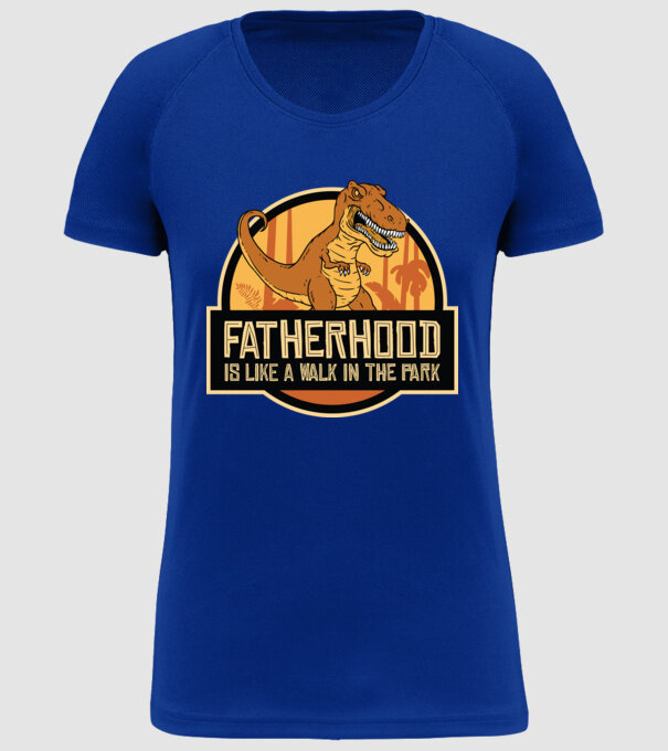 A fi tată - E ca o plimbare în Parcul Dinozaurilor model albastru regal pe tricou