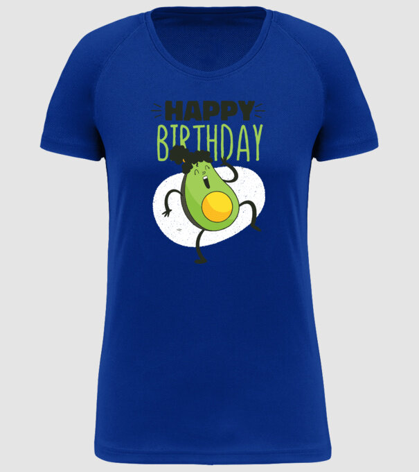 Avocado La mulți ani model albastru regal pe tricou