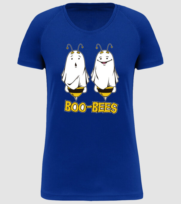 Boo Bees - Albine fantomă Halloween model albastru regal pe tricou