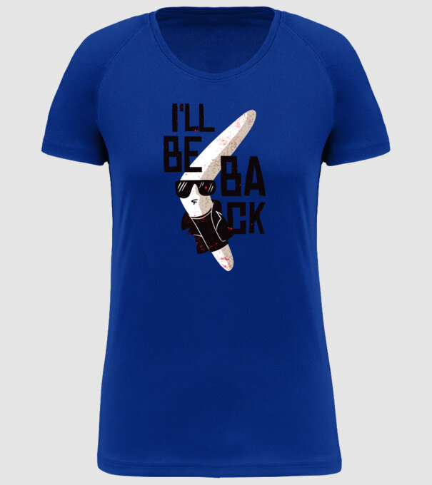 'Boomerang - Mă voi întoarce - I''ll be back' model albastru regal pe tricou