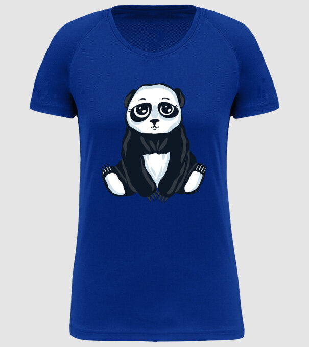 Panda drăguț model albastru regal pe tricou