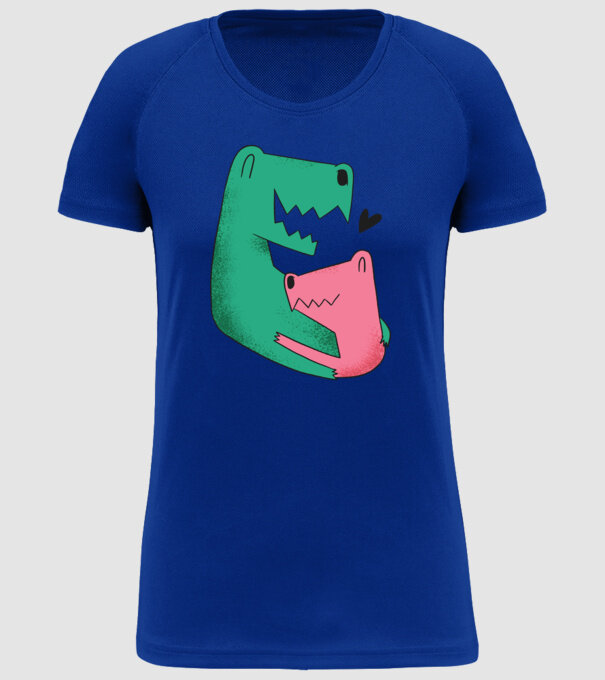 Dinozaur Tată Fiu model albastru regal pe tricou