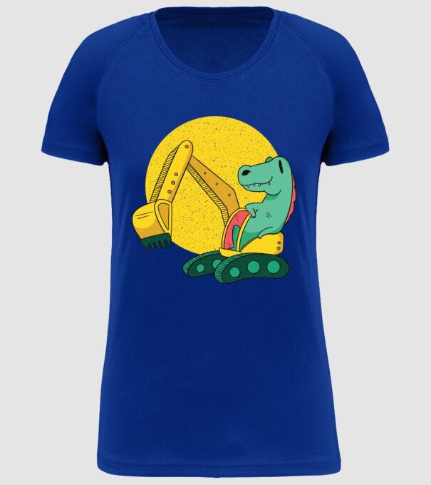 Excavator dinozaur model albastru regal pe tricou