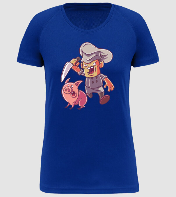 Sacrificare porc Măcelar model albastru regal pe tricou