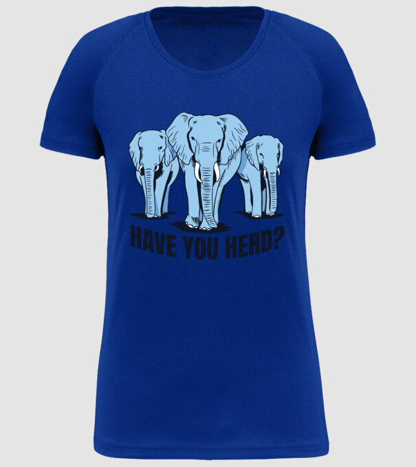 Elefanți model albastru regal pe tricou