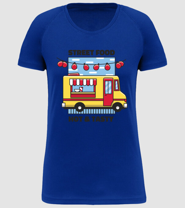 Foodtruck model albastru regal pe tricou