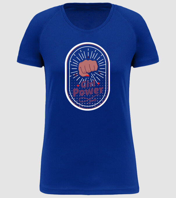 Girl Power Ziua Femeii model albastru regal pe tricou
