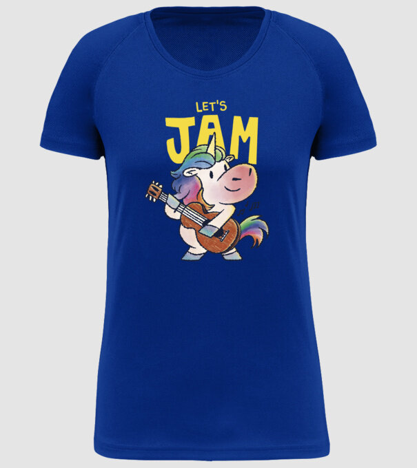 Unicorn cu chitara model albastru regal pe tricou